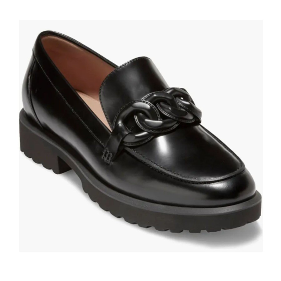 Women'S Shoes Cole Haan | Cole Haan Women'S Geneva Chain Loafer In Black