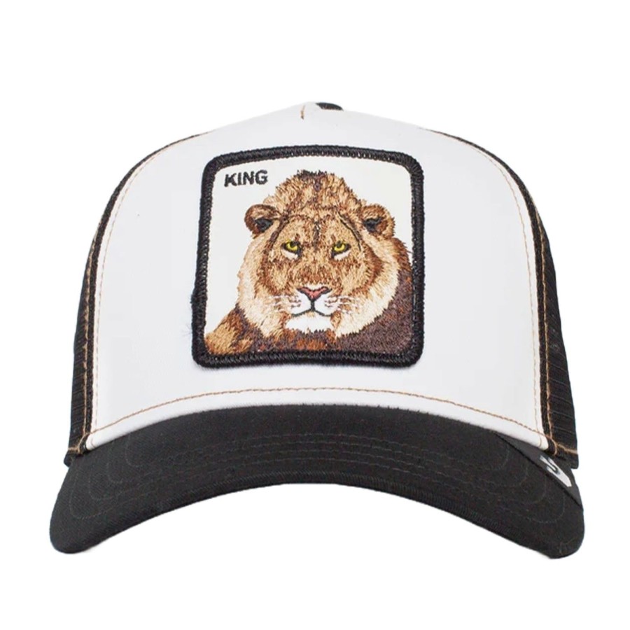 Men'S Accessories Goorin Bros. | Goorin Bros. The King Lion Trucker Hat In Black