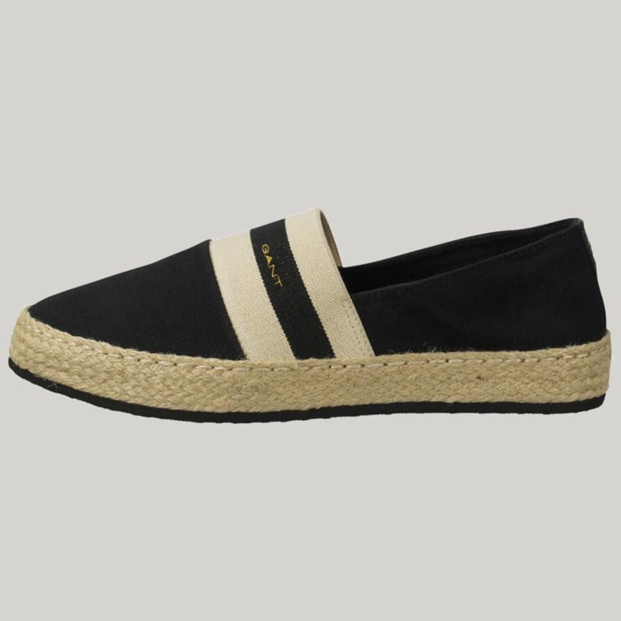 Women'S Shoes Gant Footwear Women | Gant Footwear Women'S Raffiaville Espadrille Black M