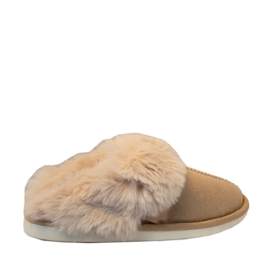 Women'S Shoes FLOOF | Floof Women'S Warm Plush Furry Slippers In Khaki