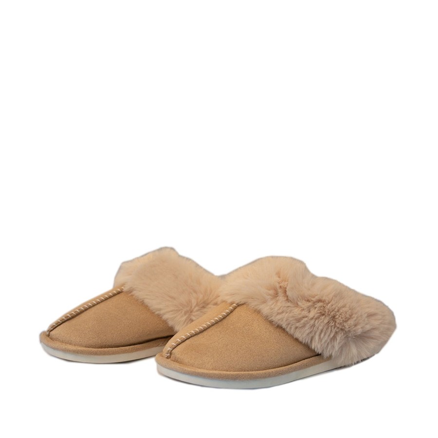 Women'S Shoes FLOOF | Floof Women'S Warm Plush Furry Slippers In Khaki