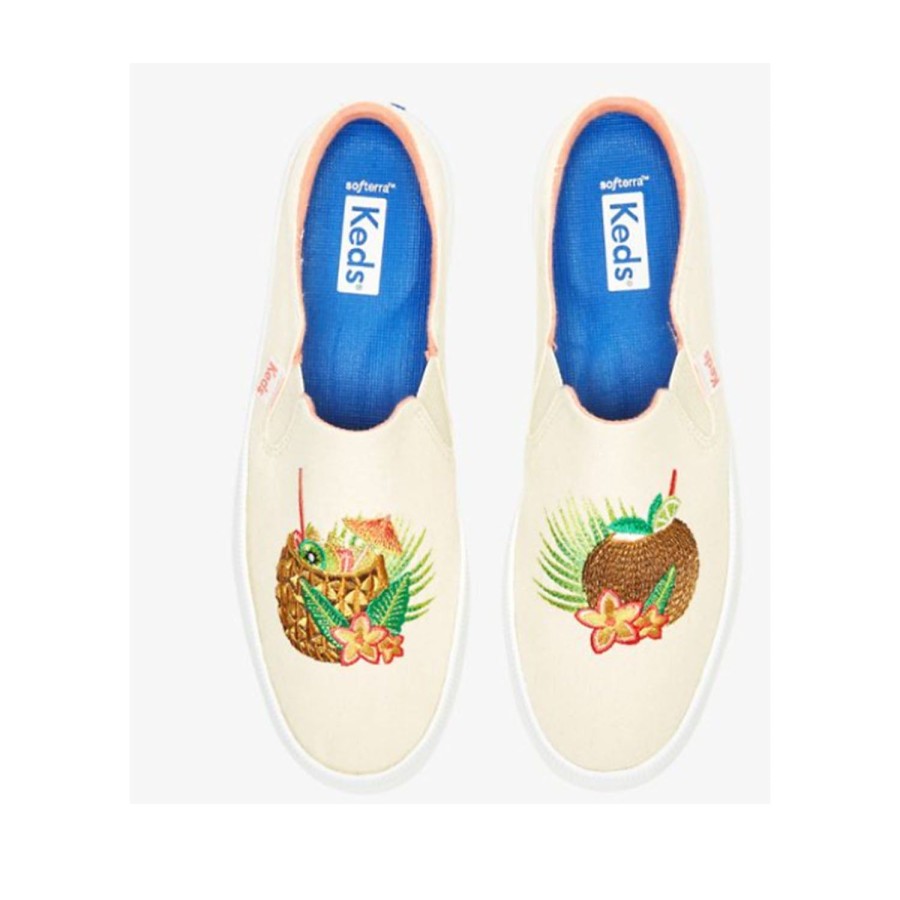 Women'S Shoes Keds | Keds Women'S Kickback Mule Cocktails In Natural