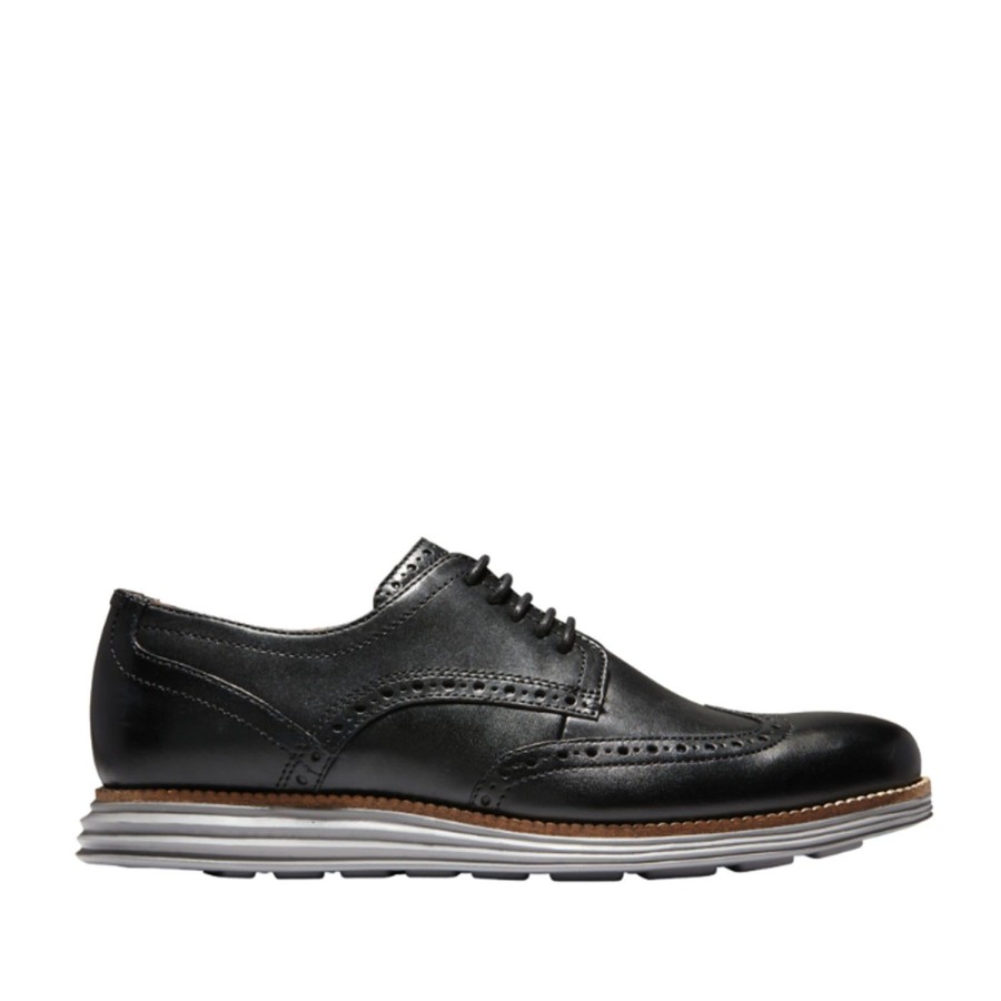 Men'S Shoes Cole Haan | Cole Haan Men'S Originalgrand Wingtip Oxford In Black/Ironstone