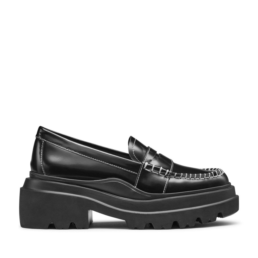 Women'S Shoes G.H. BASS | G.H. Bass Women'S Platform Lug Loafer In Black