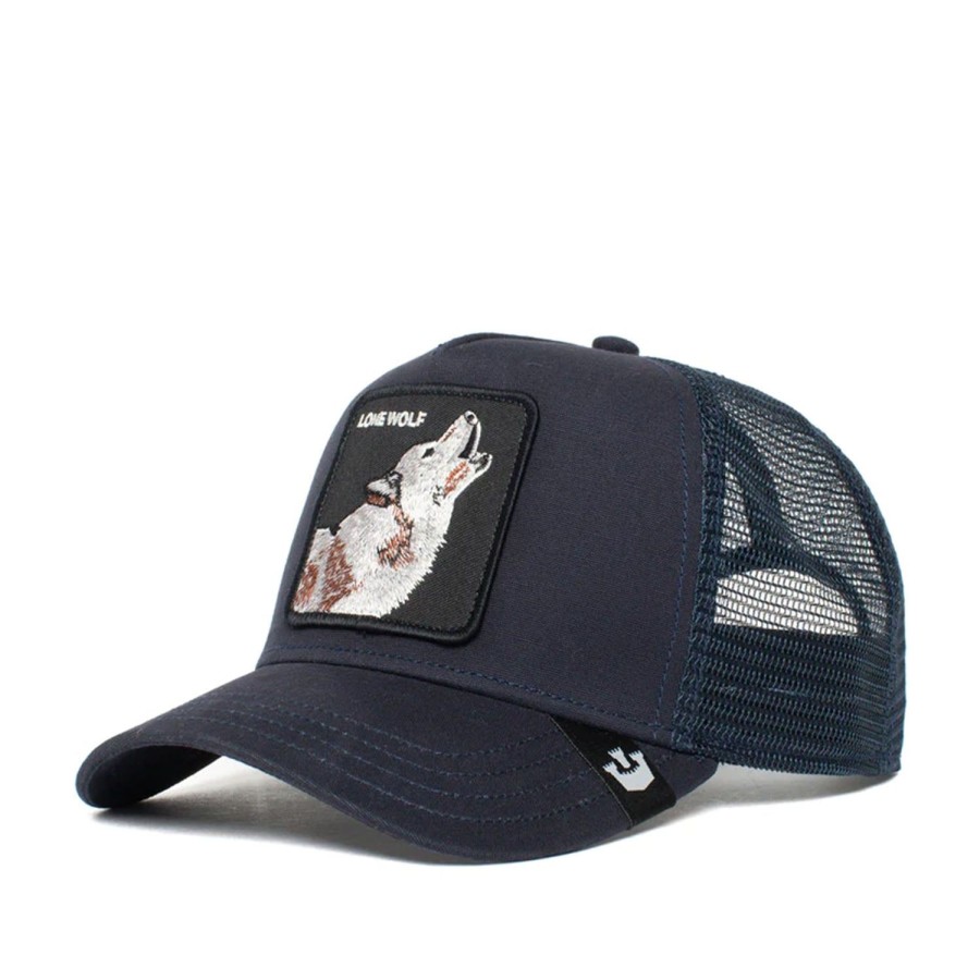 Men'S Accessories Goorin Bros. | Goorin Bros. The Lone Wolf Trucker Hat In Navy