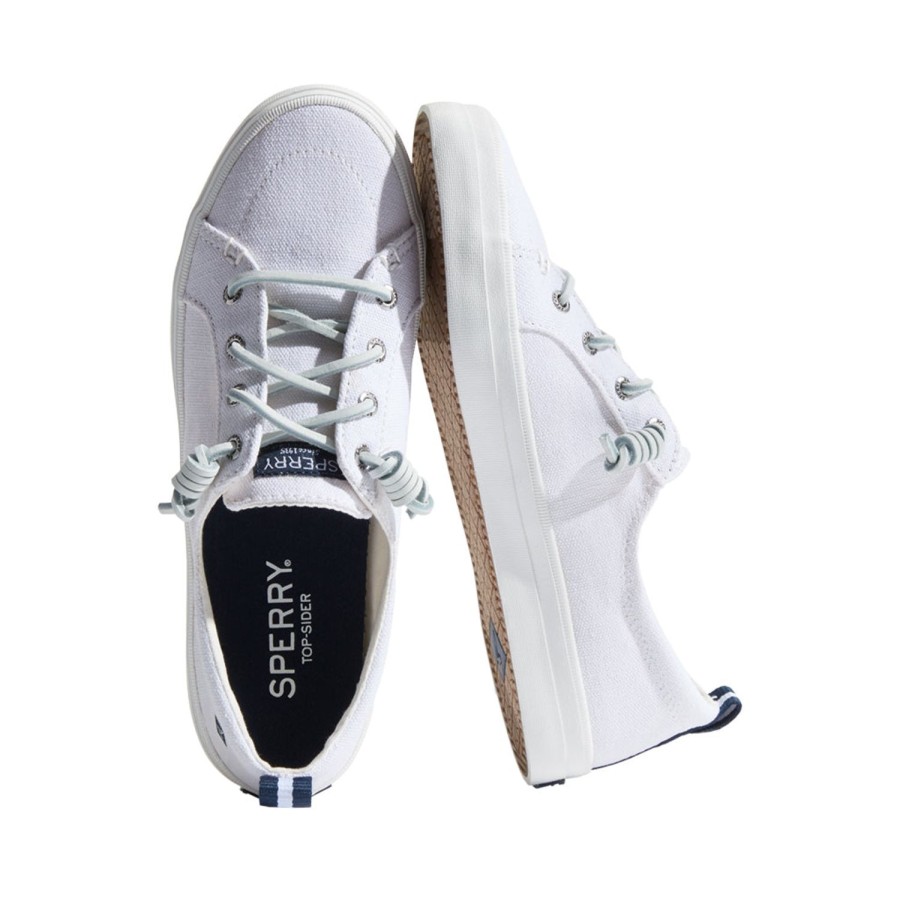 Women'S Shoes Sperry | Sperry Women'S Crest Vibe Linen Sneaker In White