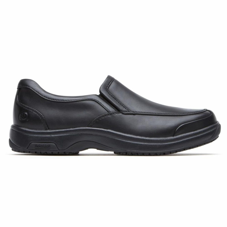 Men'S Shoes Dunham | Dunham Men'S Battery Park Service Slip-On 8000 Service Black D