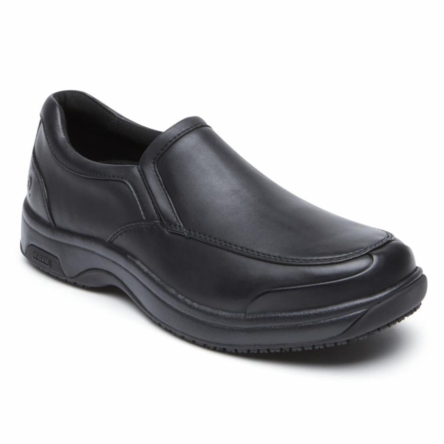 Men'S Shoes Dunham | Dunham Men'S Battery Park Service Slip-On 8000 Service Black D