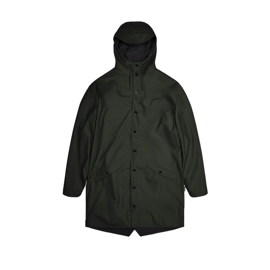 Women'S Apparel RAINS | Rains Long Jacket In Green