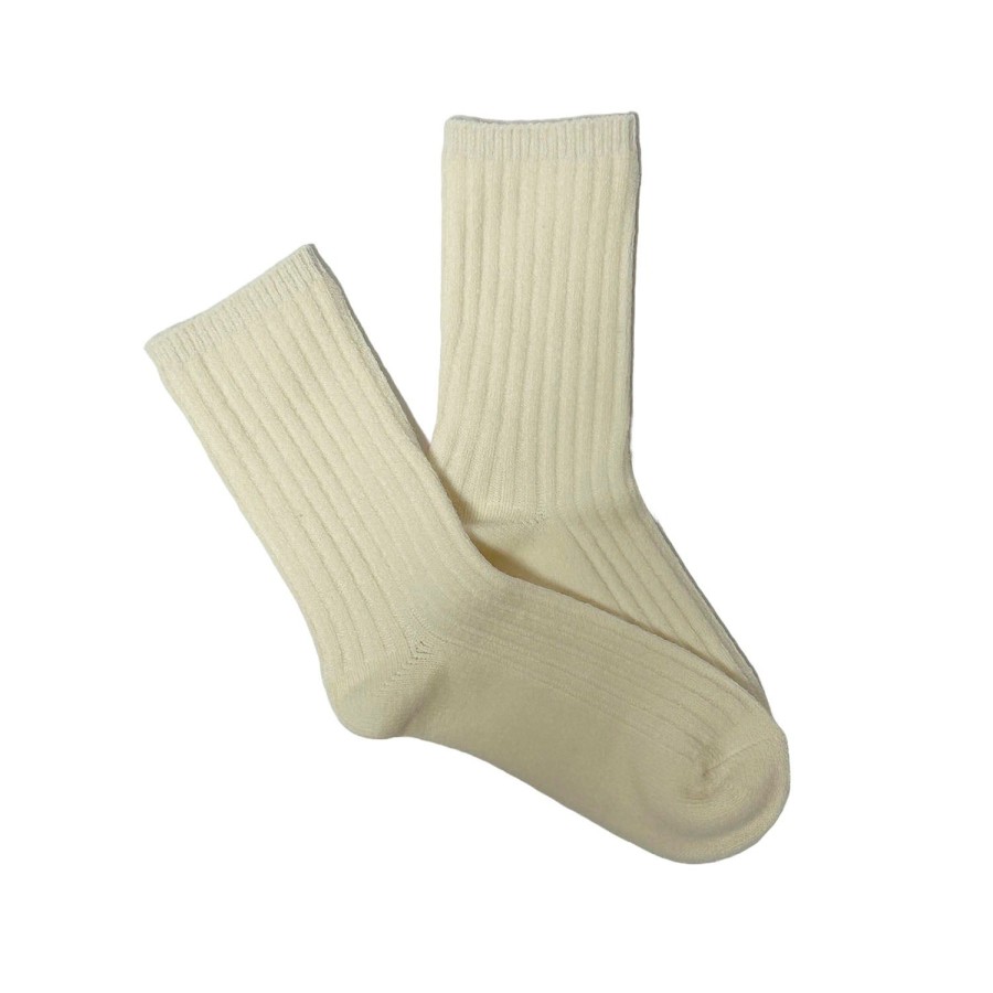 Women'S Apparel FLOOF | Floof Women'S Wool Blend Socks In Cream