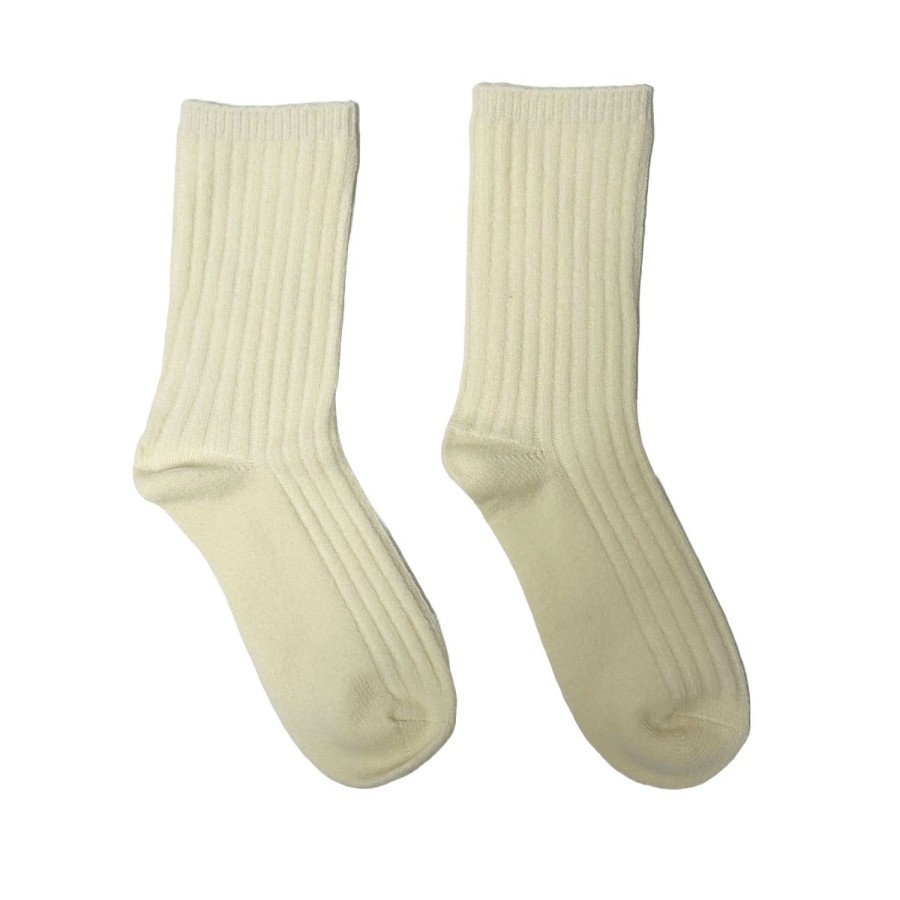 Women'S Apparel FLOOF | Floof Women'S Wool Blend Socks In Cream