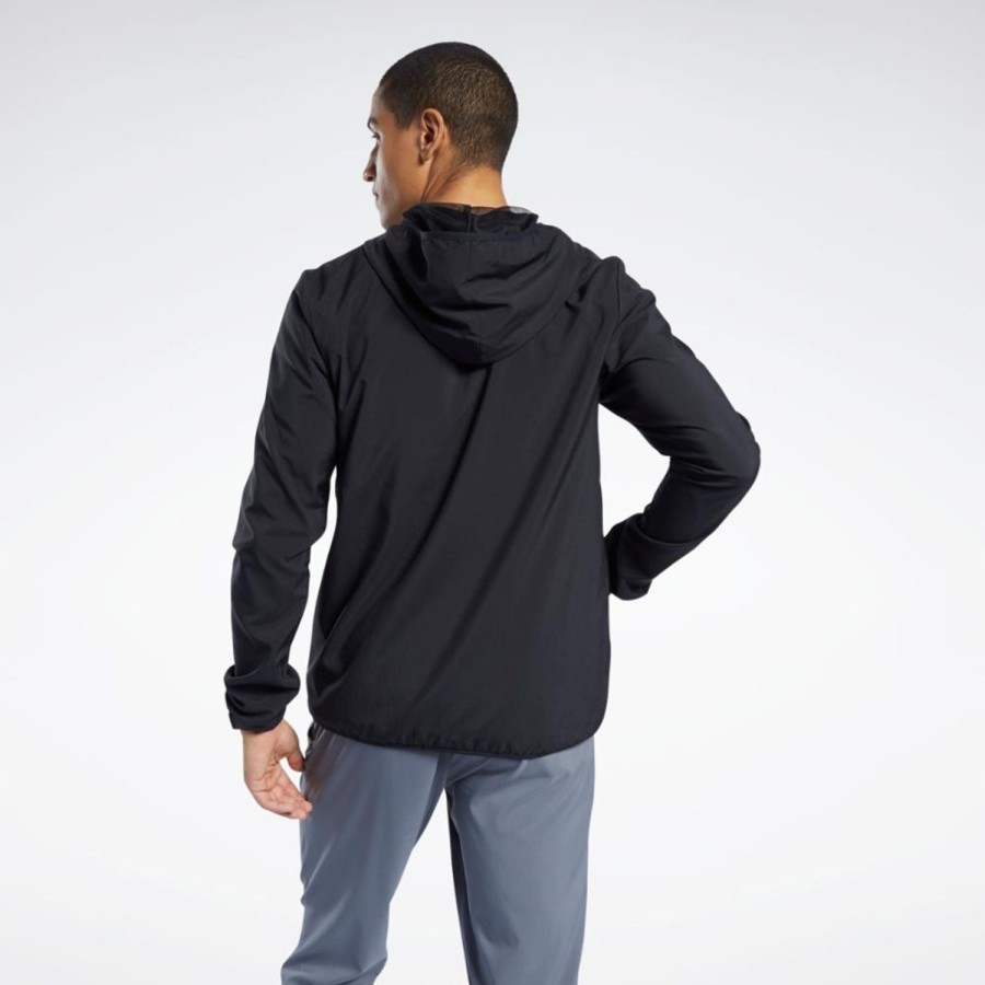 Men'S Apparel Reebok Apparel Men | Reebok Apparel Men'S Id Train Woven Jacket Reebok Training App Men Bla