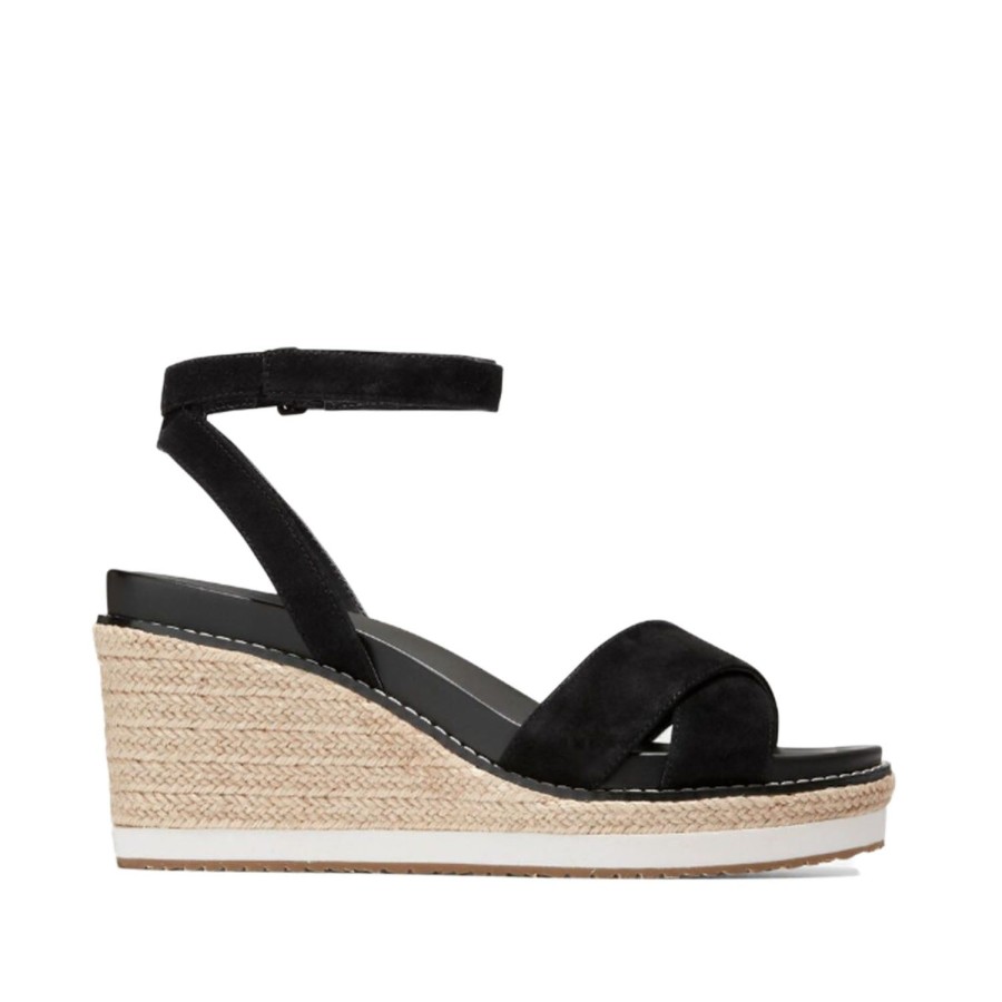 Women'S Shoes Cole Haan | Cole Haan Women'S Cloud Espadrille Wedge In Black