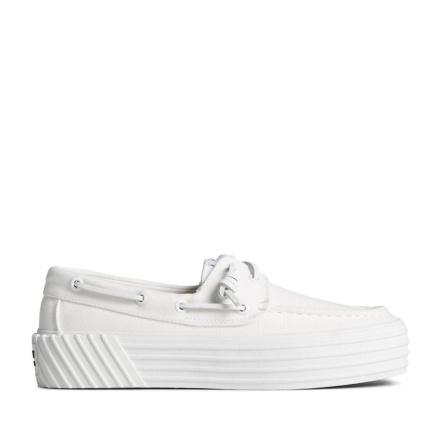 Women'S Shoes Sperry | Sperry Women'S Bahama 2.0 Platform Sneaker In White