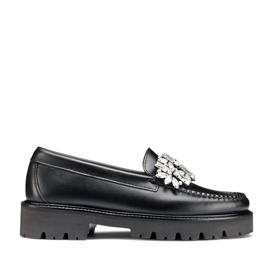 Women'S Shoes G.H. BASS | G.H. Bass Women'S Whitney Crystal Super Lug In Black