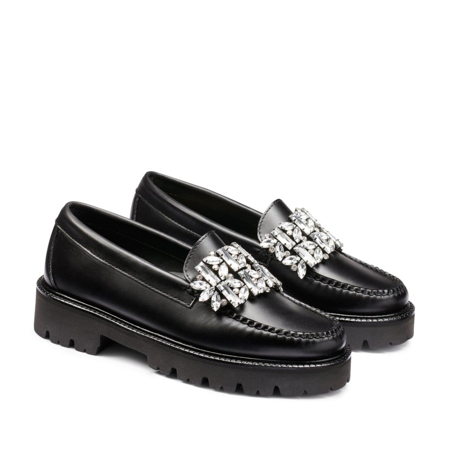 Women'S Shoes G.H. BASS | G.H. Bass Women'S Whitney Crystal Super Lug In Black