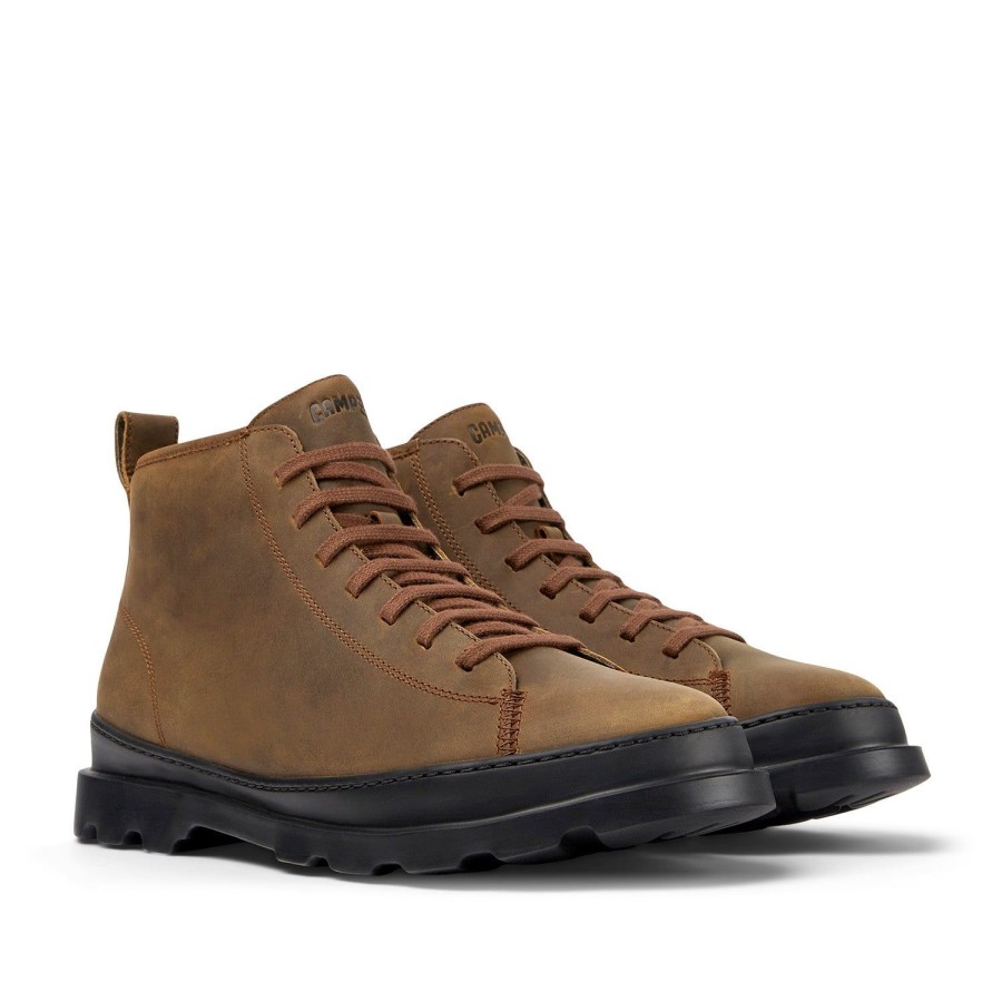 Men'S Shoes Camper | Camper Men'S Brutus In Medium Brown