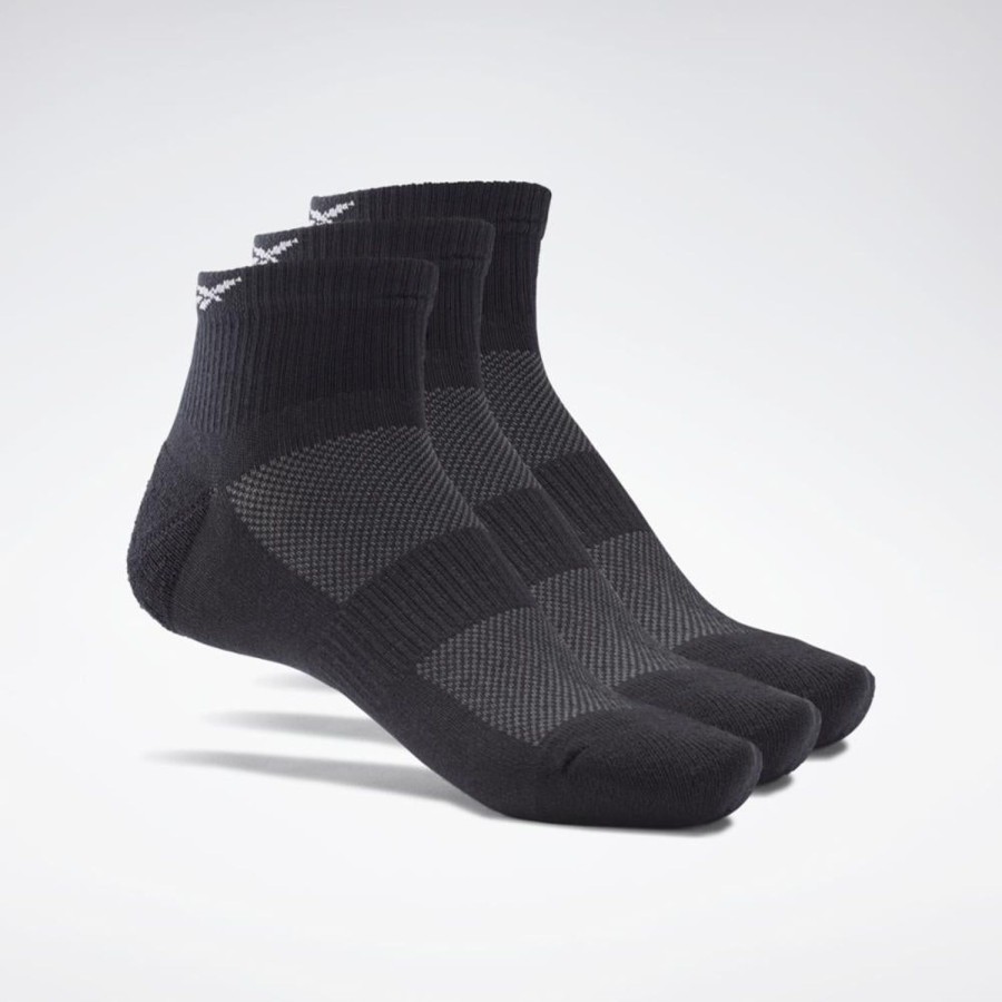 Men'S Apparel Reebok Apparel Men | Reebok Apparel Unisex' Te Ank Sock 3P Reebok Training Acc Hw All Black