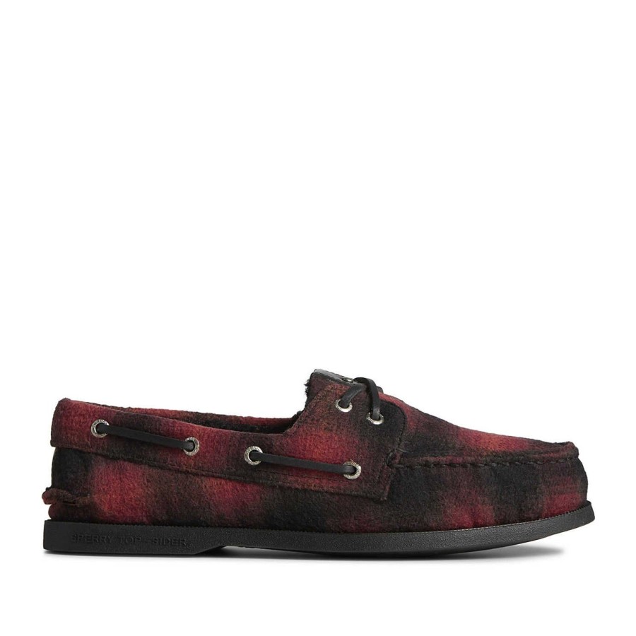 Men'S Shoes SPERRY | Sperry Men'S A/O 2-Eye Seacycled In Red/Black