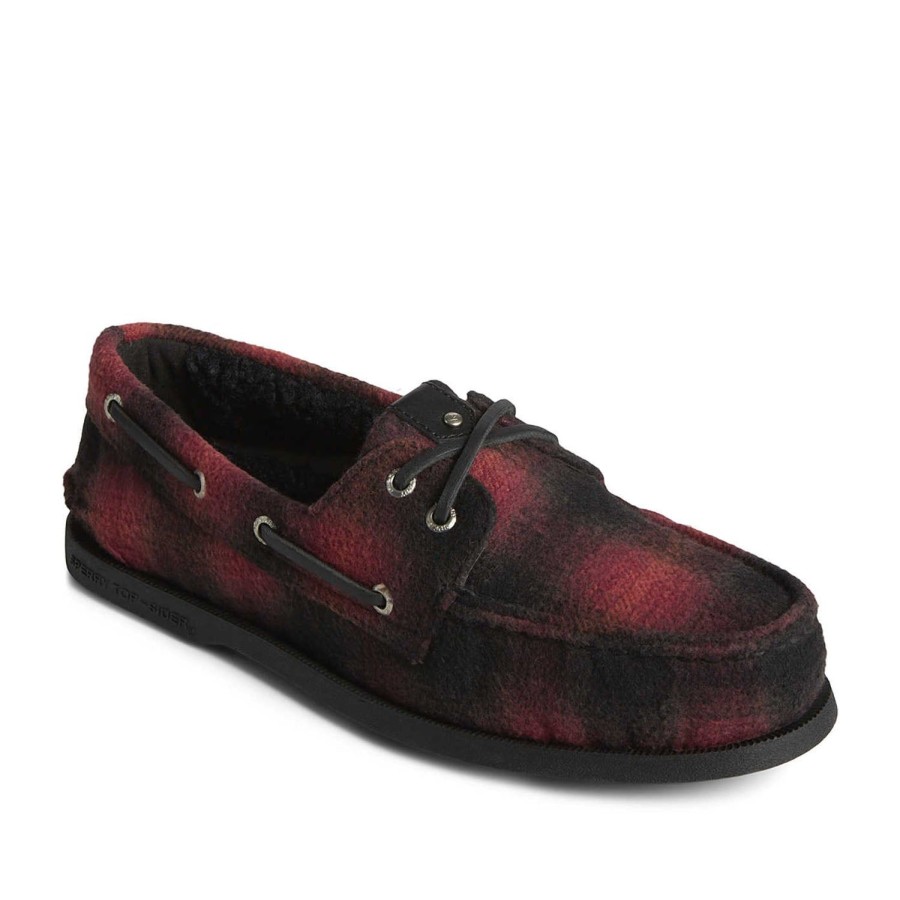 Men'S Shoes SPERRY | Sperry Men'S A/O 2-Eye Seacycled In Red/Black