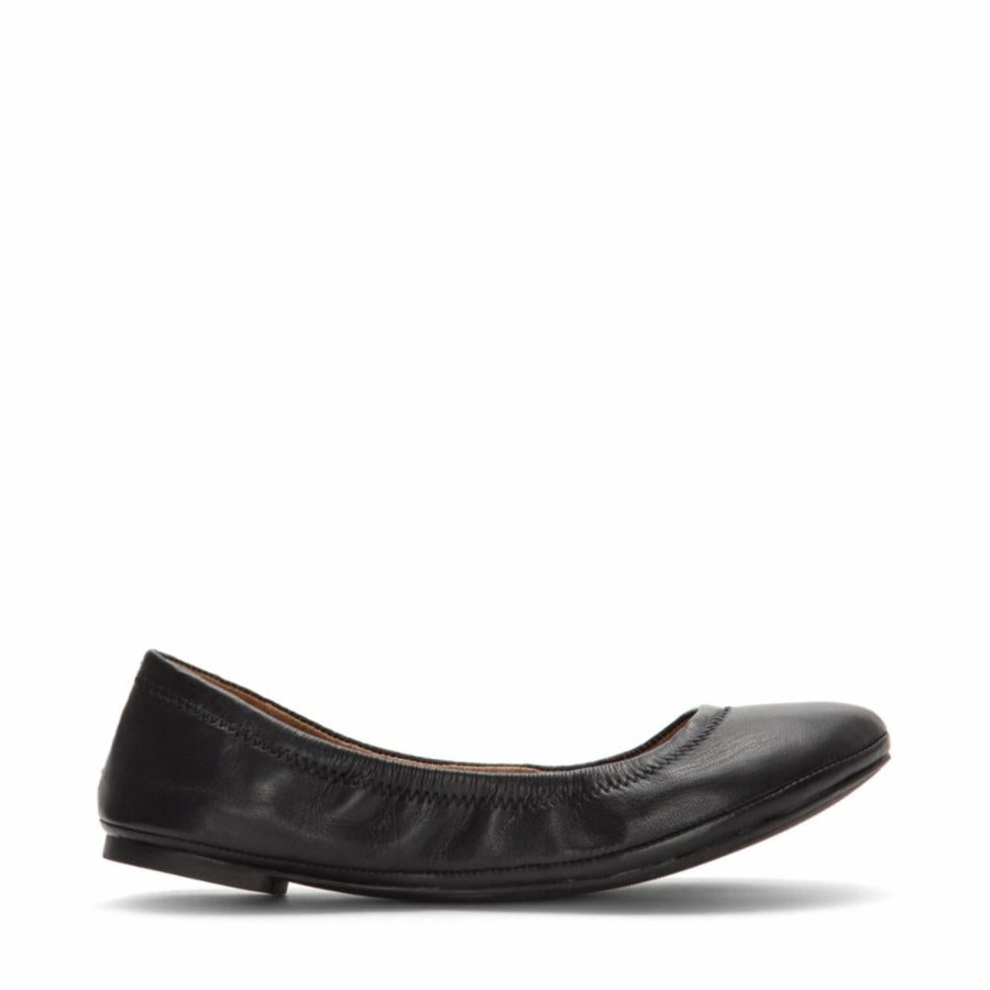 Women'S Shoes Lucky Brand | Lucky Brand Women'S Emmie Black/Oiled Cabretta Leather M