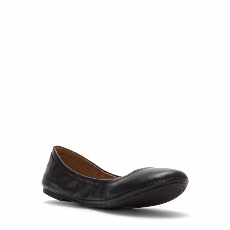 Women'S Shoes Lucky Brand | Lucky Brand Women'S Emmie Black/Oiled Cabretta Leather M