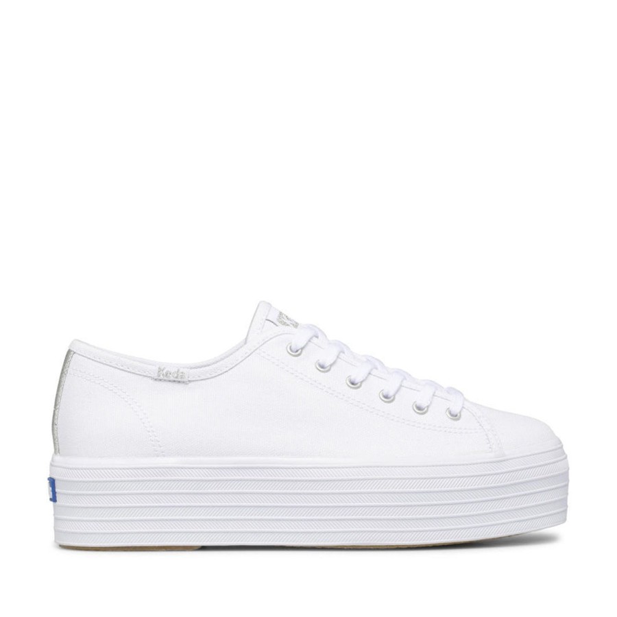 Women'S Shoes Keds | Keds Women'S Triple Up Canvas In White