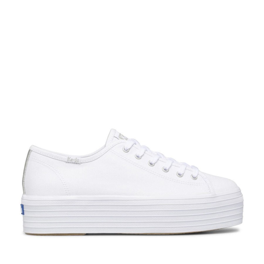 Women'S Shoes Keds | Keds Women'S Triple Up Canvas In White