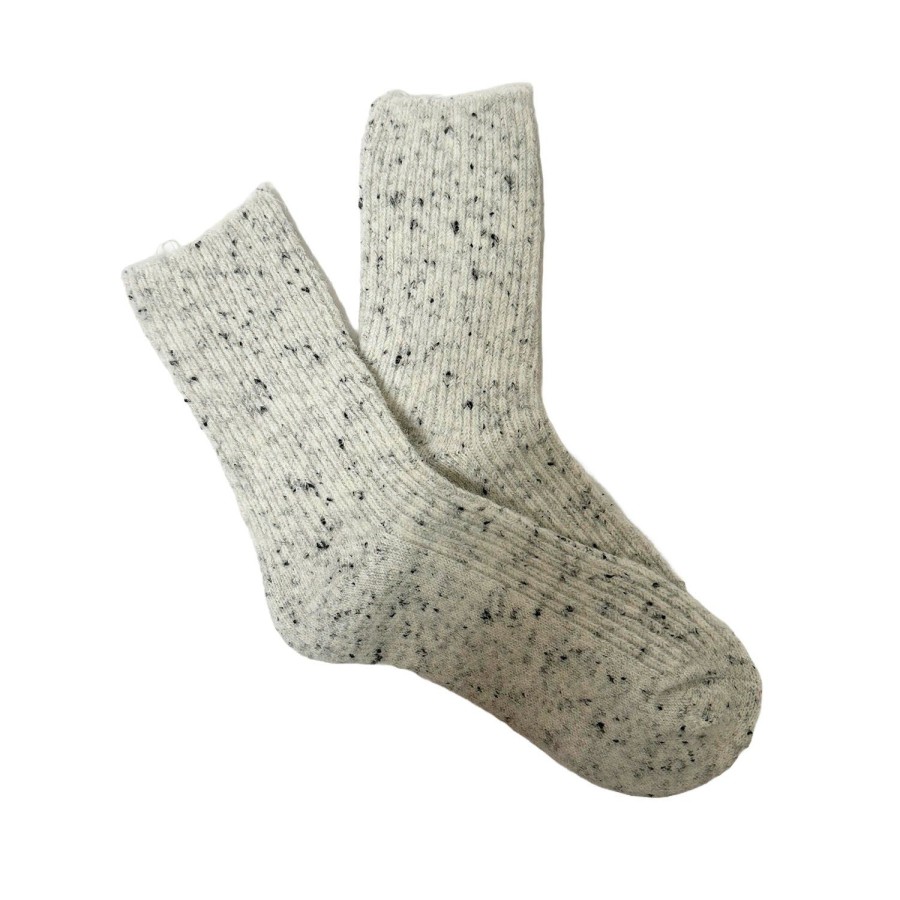 Women'S Apparel FLOOF | Floof Women'S Speckled Wool Blend Socks In Oat