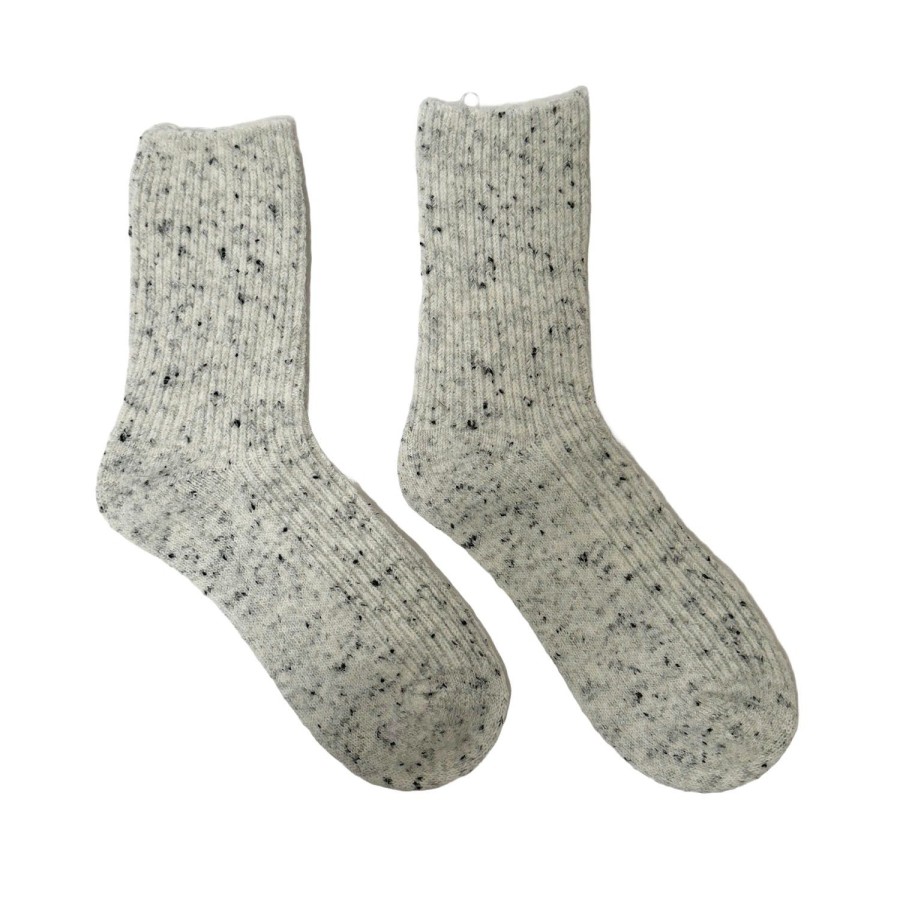 Women'S Apparel FLOOF | Floof Women'S Speckled Wool Blend Socks In Oat