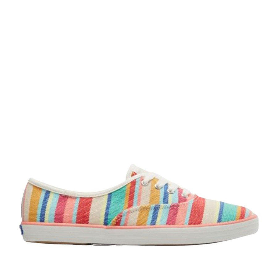 Women'S Shoes Keds | Keds Women'S Champion Ef Stripe In Pink Multi