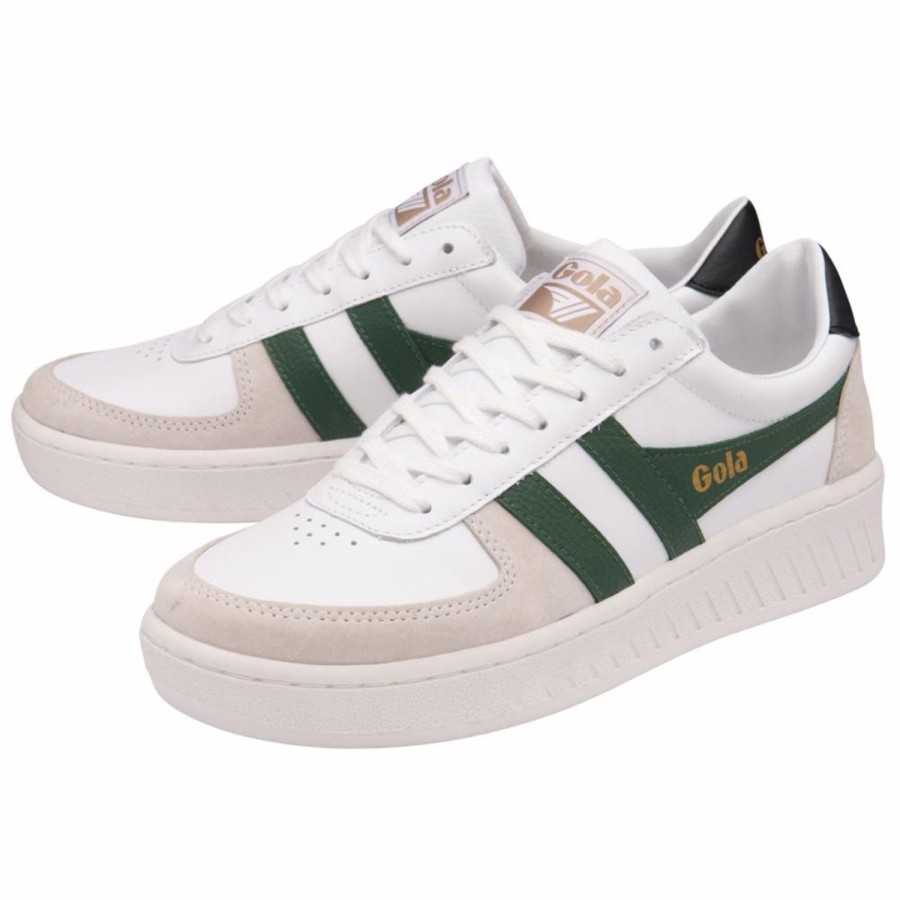 Men'S Shoes Gola Men | Gola Men'S Grandslam Classic White/Green/Black M