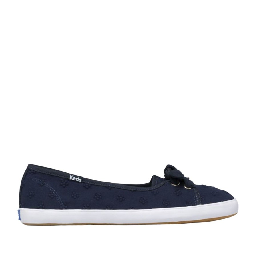 Women'S Shoes Keds | Keds Women'S Seaside Daisy Eyelet In Navy