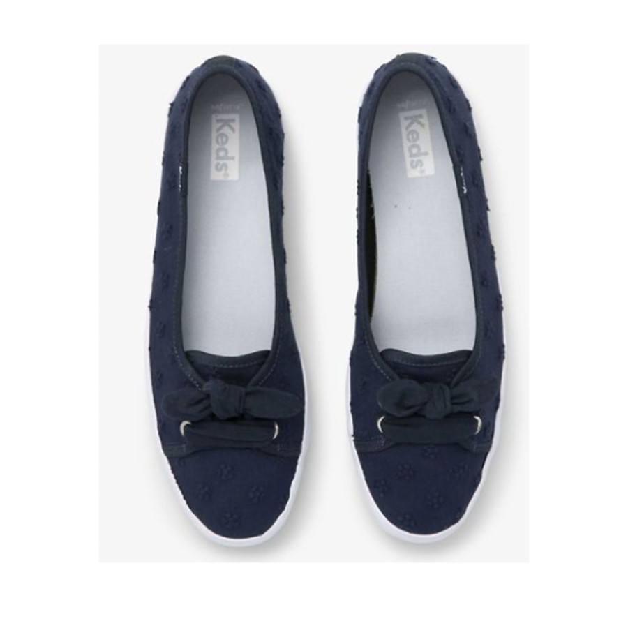 Women'S Shoes Keds | Keds Women'S Seaside Daisy Eyelet In Navy