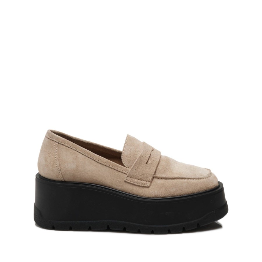 Women'S Shoes FREE PEOPLE | Free People Women'S Nico Platform Loafer In Cappuccino Suede