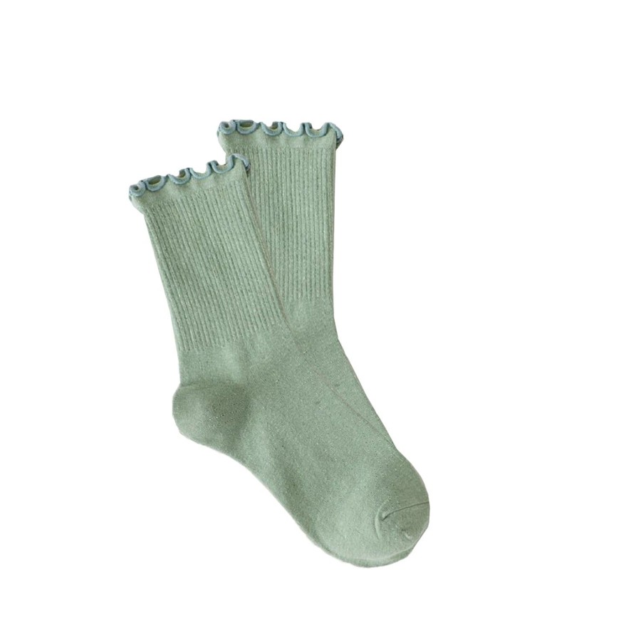 Women'S Apparel FLOOF | Floof For The Frill Socks In Green