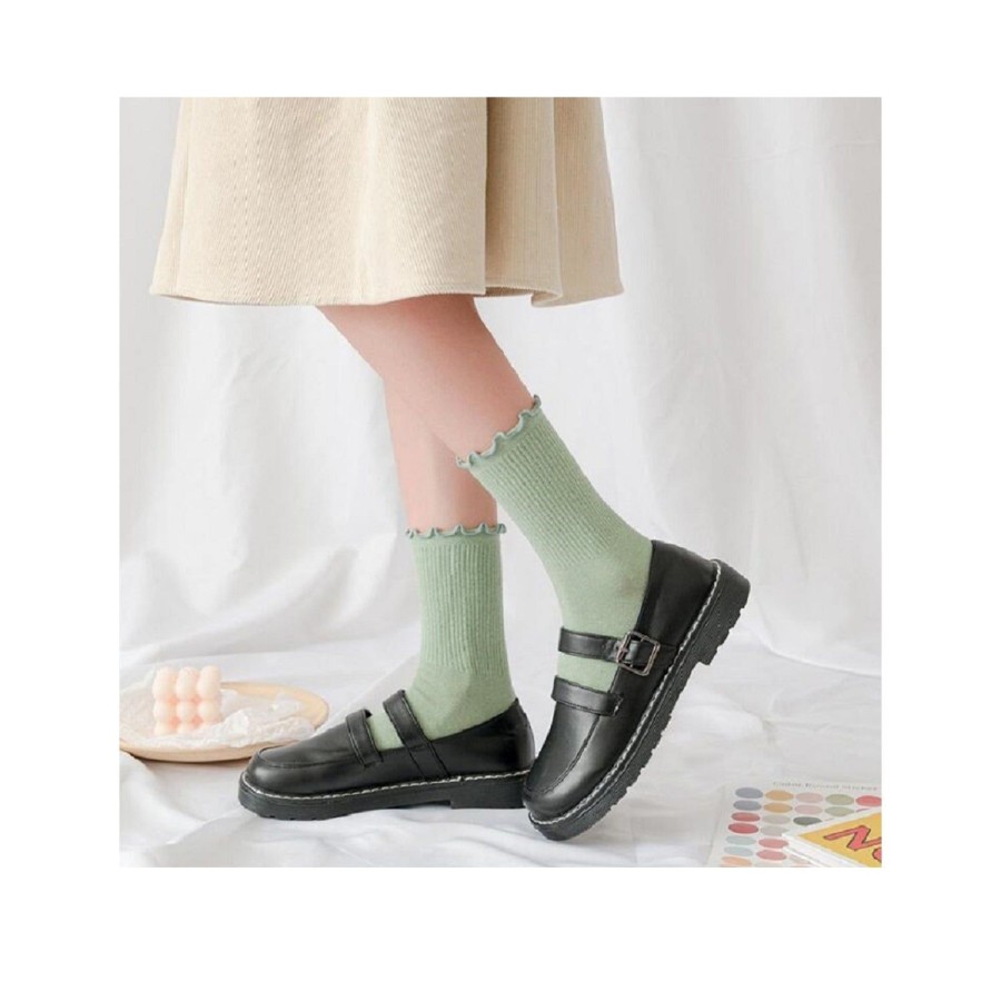 Women'S Apparel FLOOF | Floof For The Frill Socks In Green