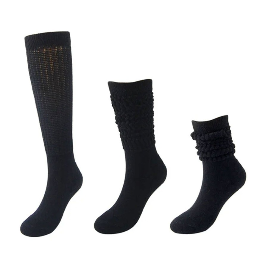 Women'S Apparel FLOOF | Floof Women'S Slouch Socks In Black