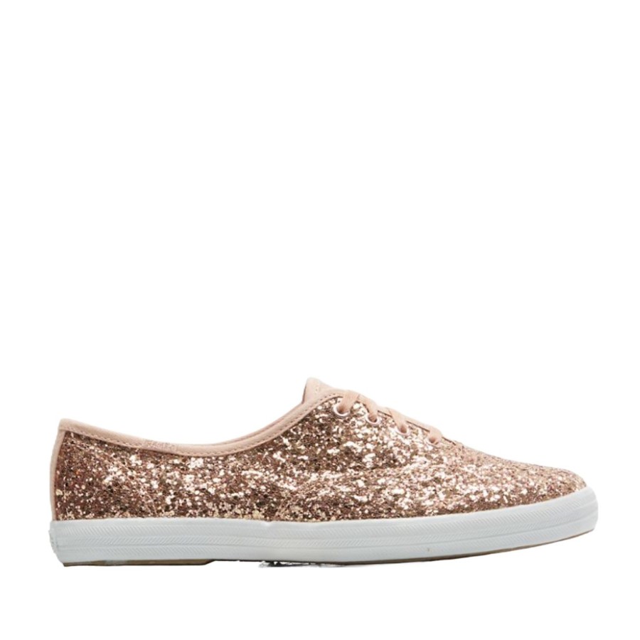 Women'S Shoes Keds | Keds Women'S Champion Glitter Celebration In Rose Gold