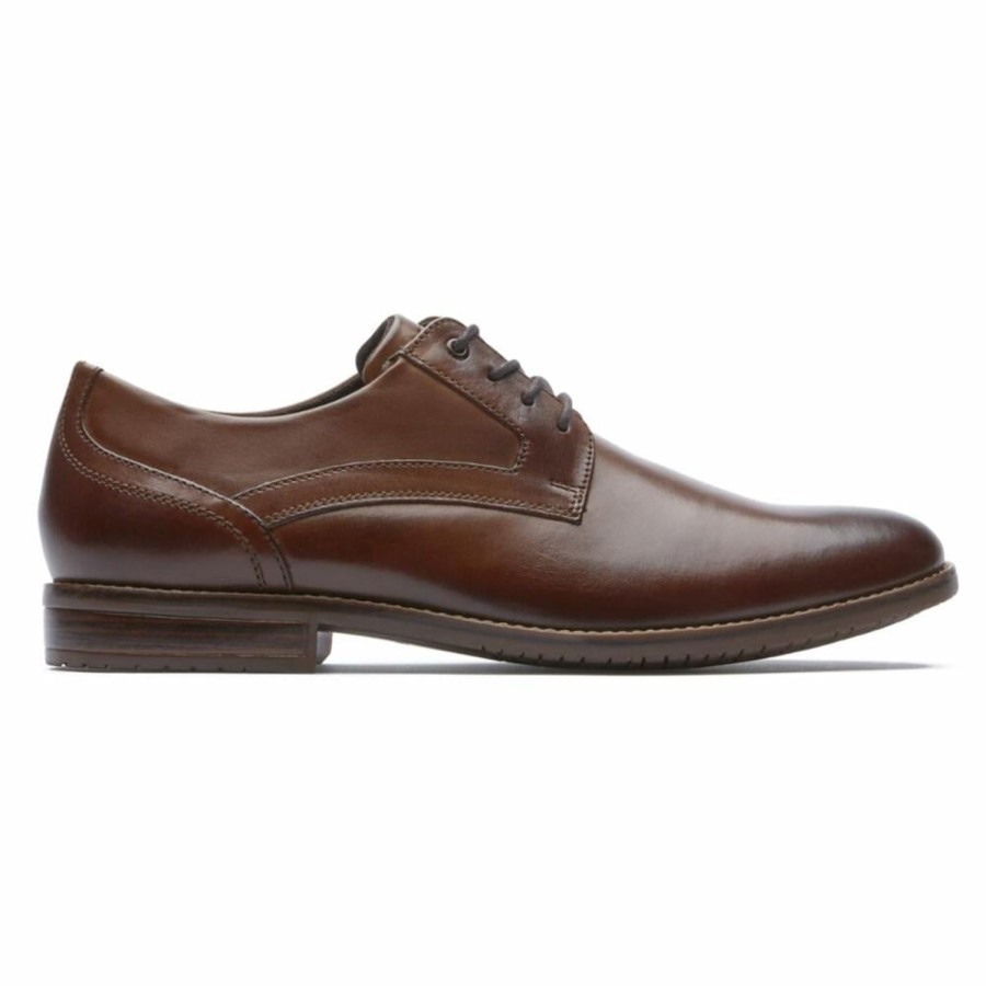 Men'S Shoes Rockport Men | Rockport Men'S Plain Toe Style Purpose 3 Brown M