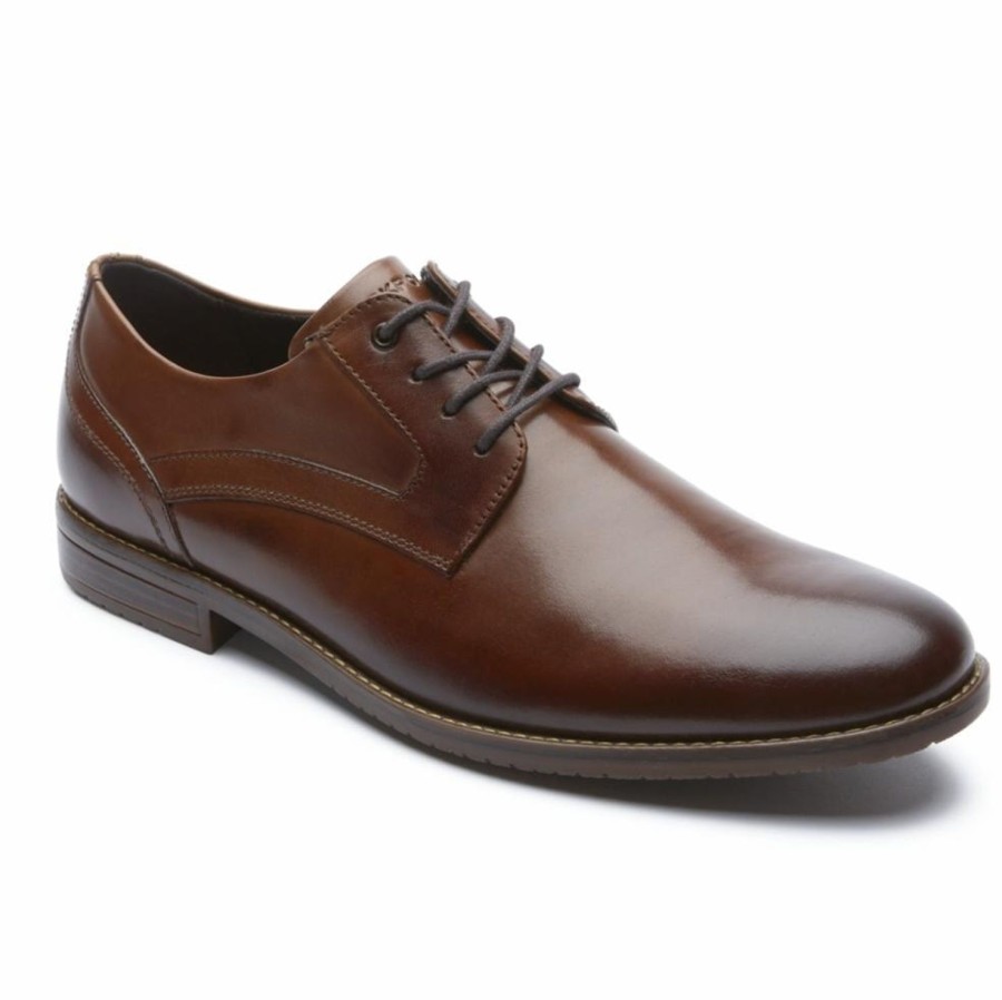 Men'S Shoes Rockport Men | Rockport Men'S Plain Toe Style Purpose 3 Brown M