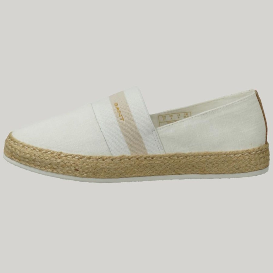 Women'S Shoes Gant Footwear Women | Gant Footwear Women'S Raffiaville Espadrille White M