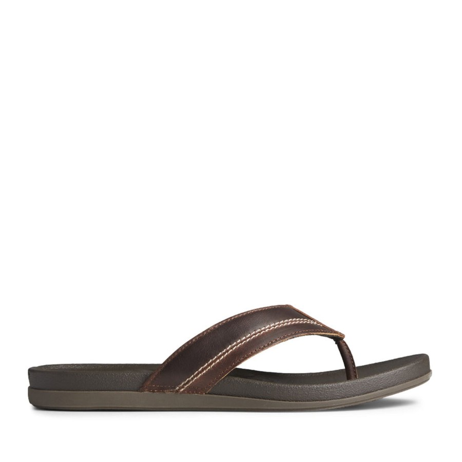 Men'S Shoes Sperry | Sperry Men'S Plushwave Thong In Brown