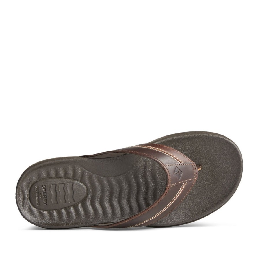 Men'S Shoes Sperry | Sperry Men'S Plushwave Thong In Brown