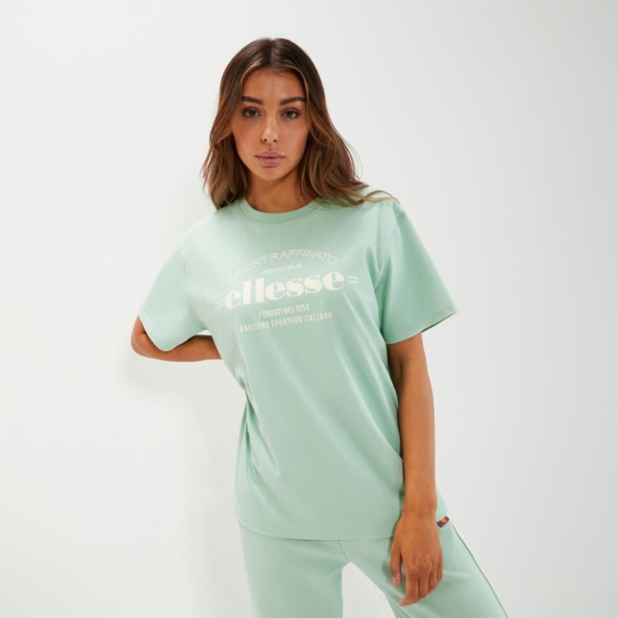 Women'S Apparel Ellesse Womens Apparel | Ellesse S Apparel Women'S Tovo Oversized Tee Shirt Newstalgia Green Re