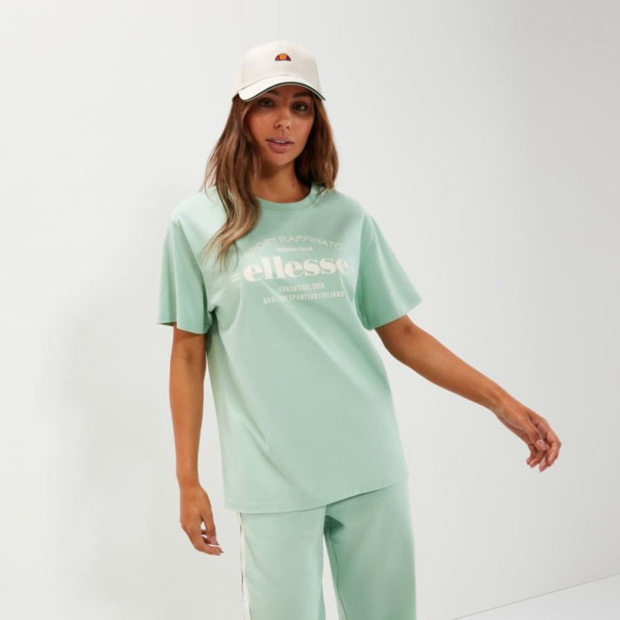 Women'S Apparel Ellesse Womens Apparel | Ellesse S Apparel Women'S Tovo Oversized Tee Shirt Newstalgia Green Re