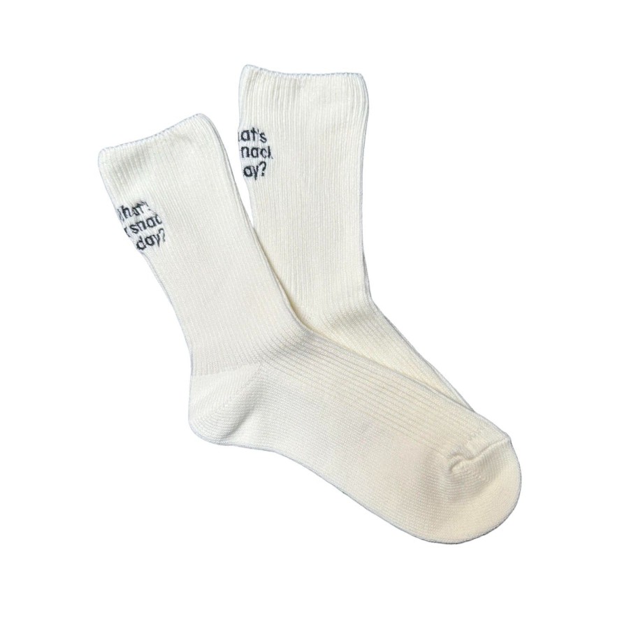 Women'S Apparel FLOOF | Floof Women'S Feeling Snacky Sock In White/Black