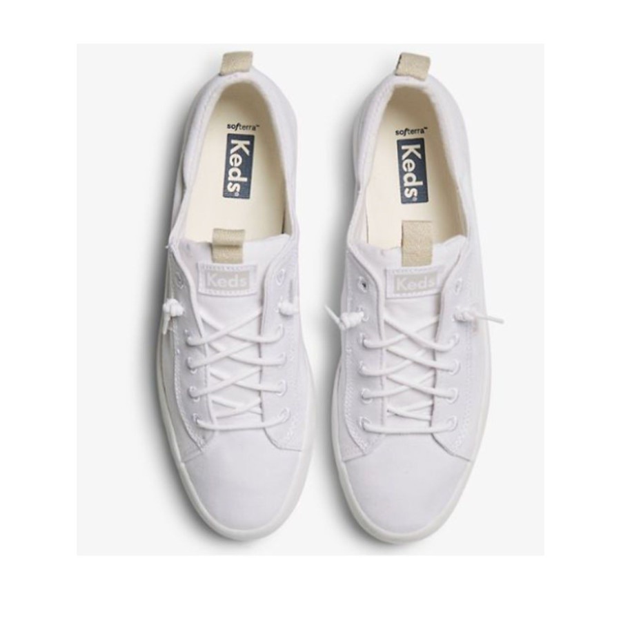 Women'S Shoes Keds | Keds Women'S Kickback Canvas In White