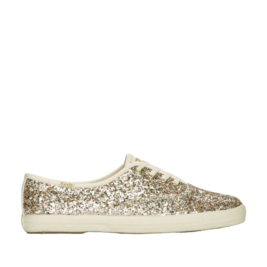 Women'S Shoes Keds | Keds Women'S Champion Glitter Celebration In Gold