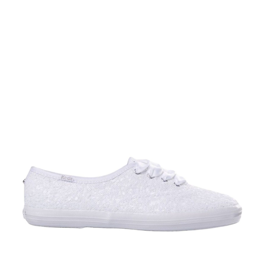 Women'S Shoes Keds | Keds Women'S Champion Sequins Celebration In White